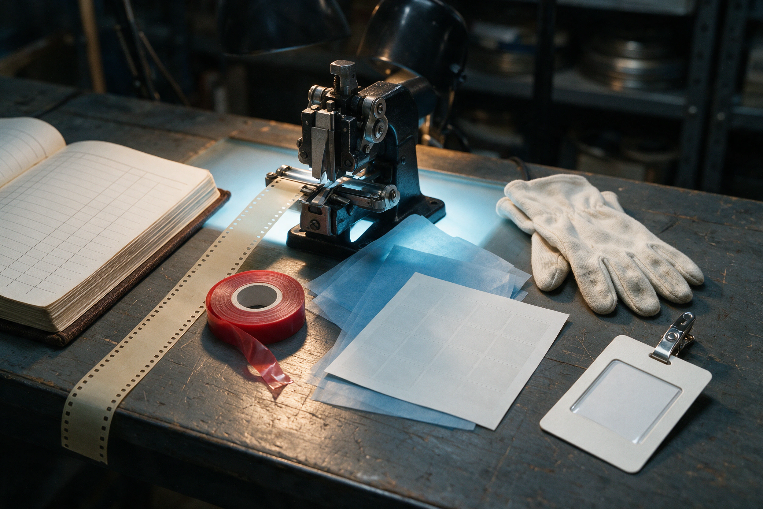 Source ledger, contact sheet, correction marker, and archive credential.