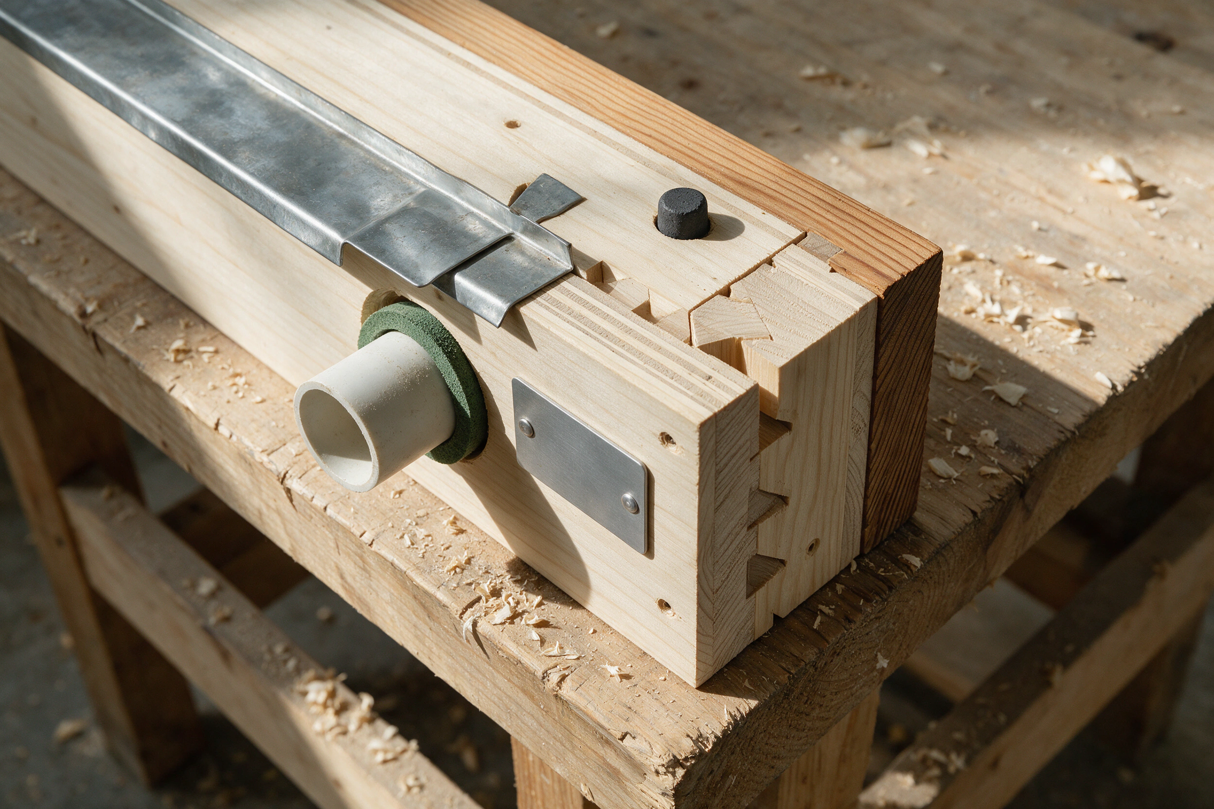 Reversible timber joint, assembly passport, and construction registration marker.